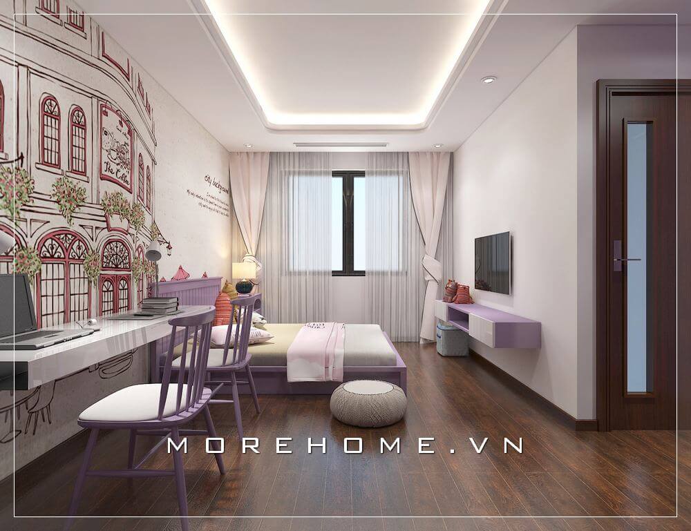 Thiết kế phòng ngủ bé gái